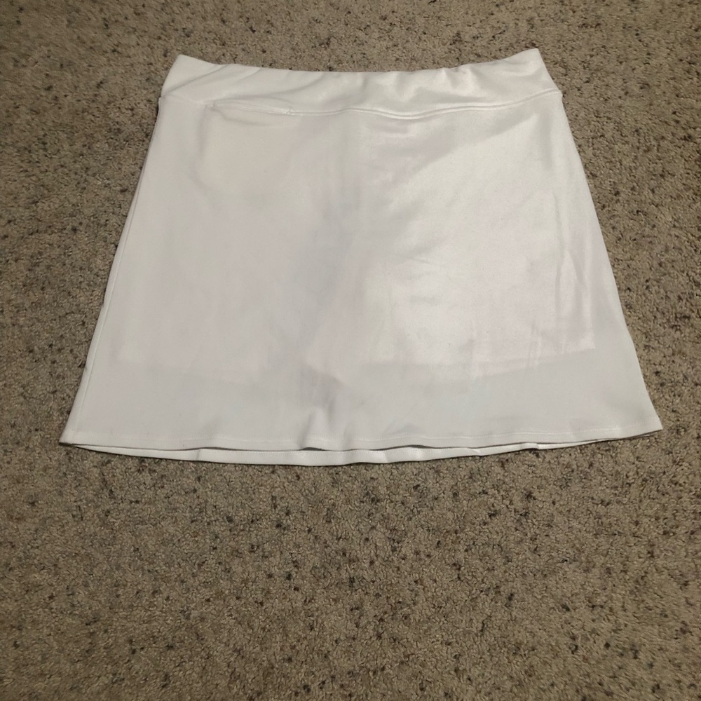 SUPER CUTE! Adidas White Mini Skirt With Attached Shorts (Skort) With Tags!